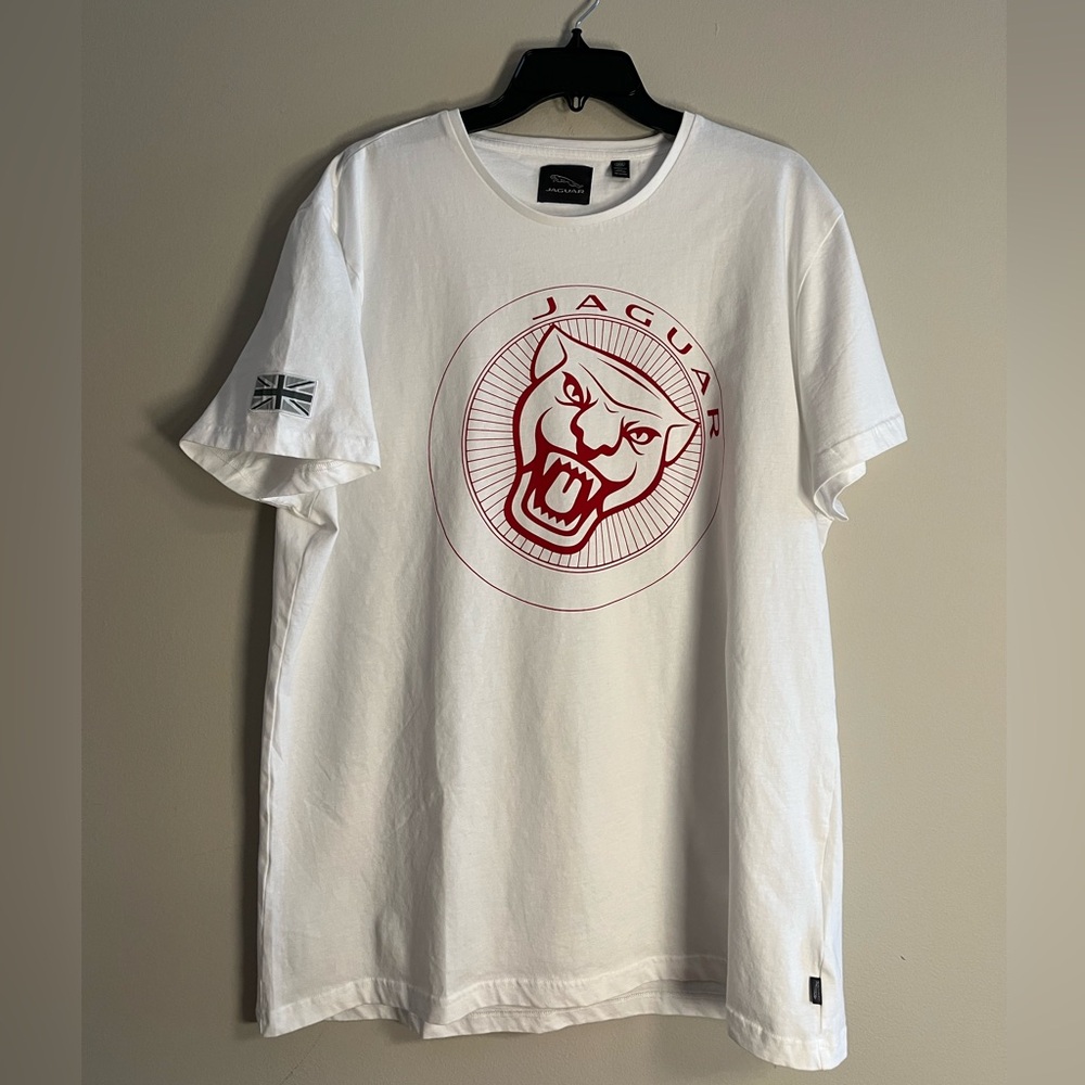 Genuine Jaguar Mens Growler T-Shirt - White and Red - XXXL
